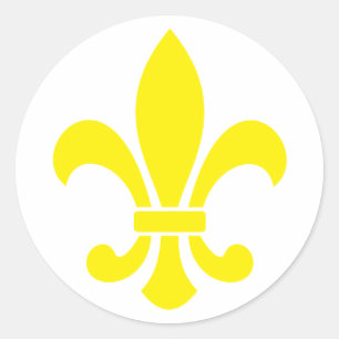 fleurdelis classic round sticker