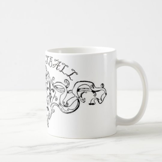 fleurdelisribbon-basketball. coffee mug
