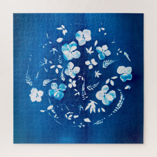 fleuri Cyanotype - Un air de printemps Jigsaw Puzzle