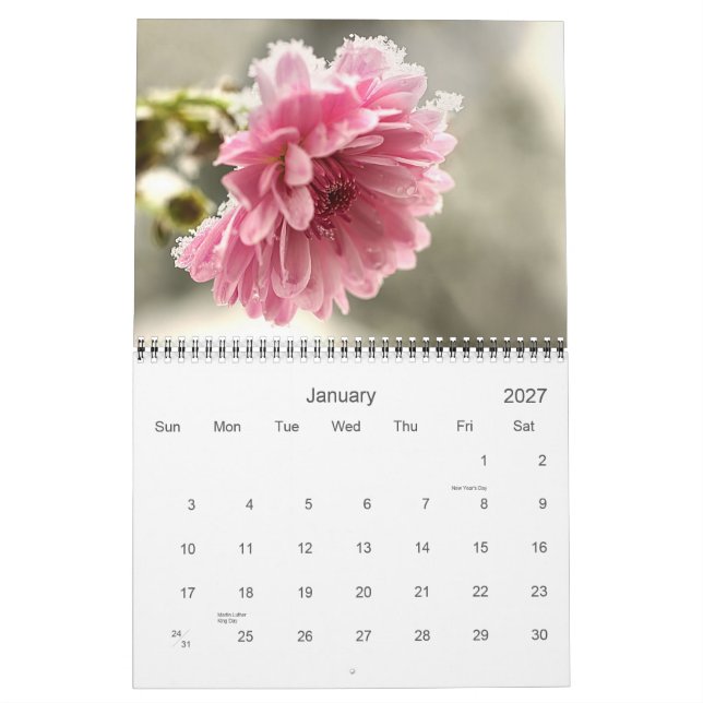 Fleurs de la Muse Calendar (Jan 2027)