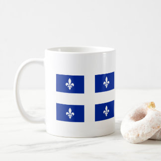 Fleurs-de-lis Blue on White Canada Quebec Flag Coffee Mug