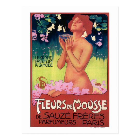 Fleurs de Mousse Perfume Poster Postcard