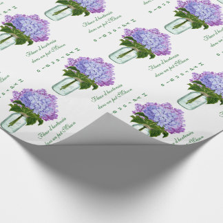 "Fleurs d'hortensia" Wrapping Paper