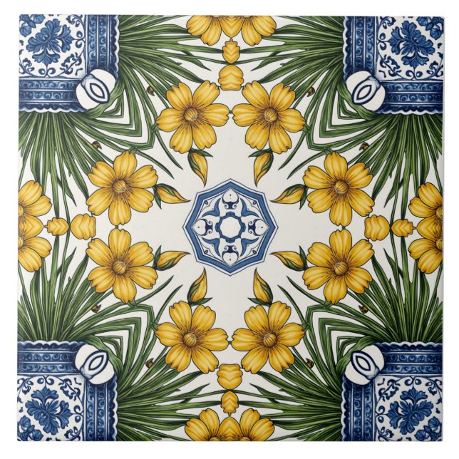 Fleurs jaunes 1 tile (Front)