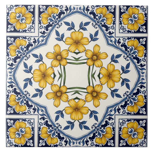 Fleurs jaunes 2 tile (Front)
