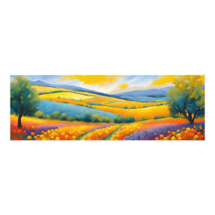 “Fleurs Tranquilles” Wide Landscape Provence Photo Print