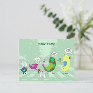 Flew The Coop Moving Announcement Template