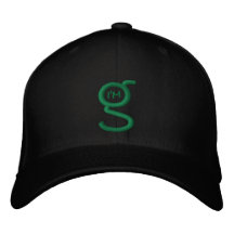 Flex Fit Cap w Green Embroidered Logo