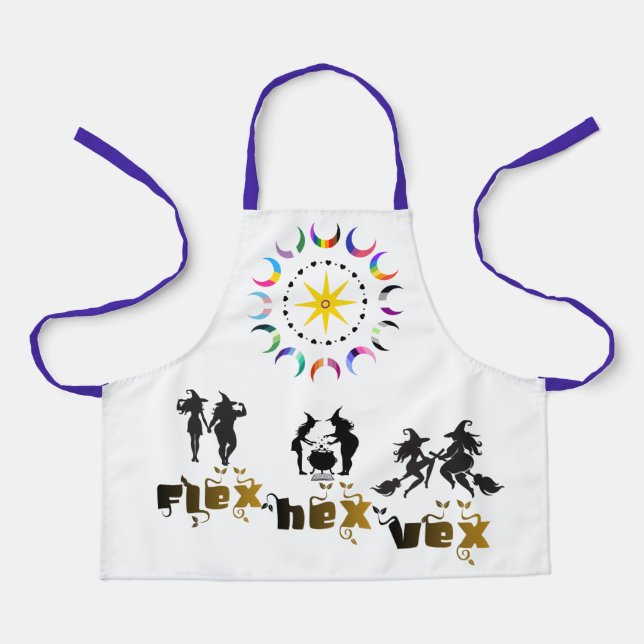 Flex. Hex. Vex. Body Positive & Diverse Witches Apron (Front)