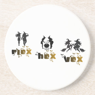 Flex. Hex. Vex. Body Positive & Diverse Witches Coaster