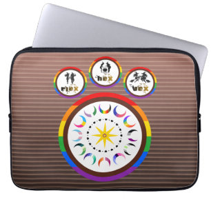 Flex. Hex. Vex. Body Positive LGBTQIA Witches Laptop Sleeve