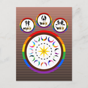 Flex. Hex. Vex. Body Positive LGBTQIA Witches Postcard