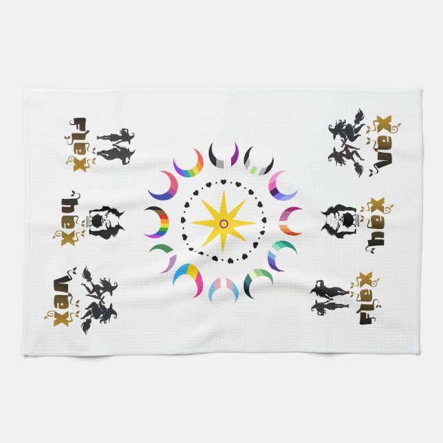 Flex. Hex. Vex. Pagan Altar Ritual Prayer Cloth (Horizontal)
