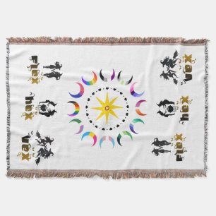 Flex. Hex. Vex. Pagan Altar Ritual Prayer Cloth Throw Blanket