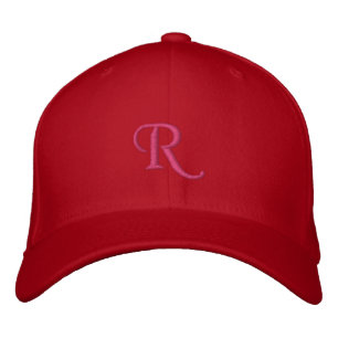 Flexfit Wool R Initial Monogram Men's Women's-Hat Embroidered Hat