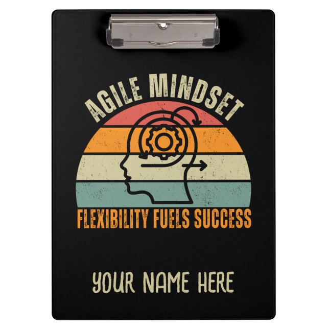 Flexibility Fuels Success Agile Mindset Quote Clipboard (Front)
