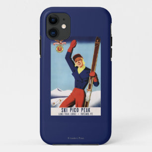 Flexible Flyer Pin-Up Skiing Girl iPhone 11 Case