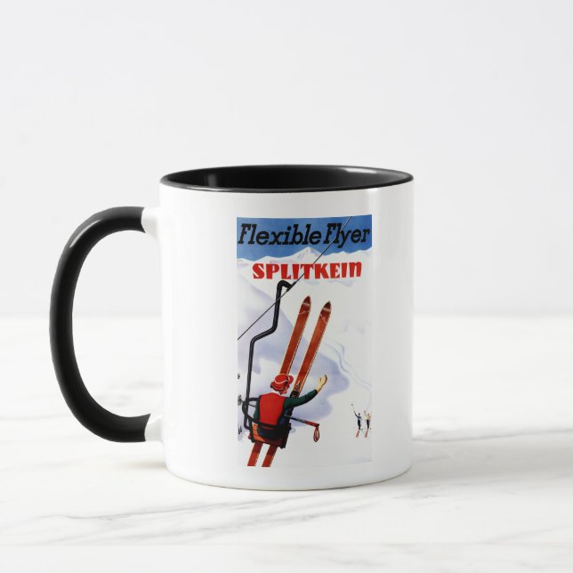 Flexible Flyer Splitkein Wooden Skis Promo Mug (Left)