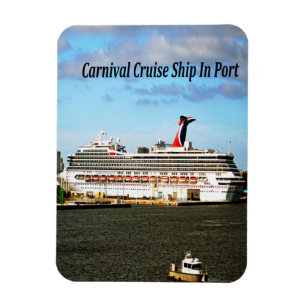 Flexible magnet with photo of cruise ship
