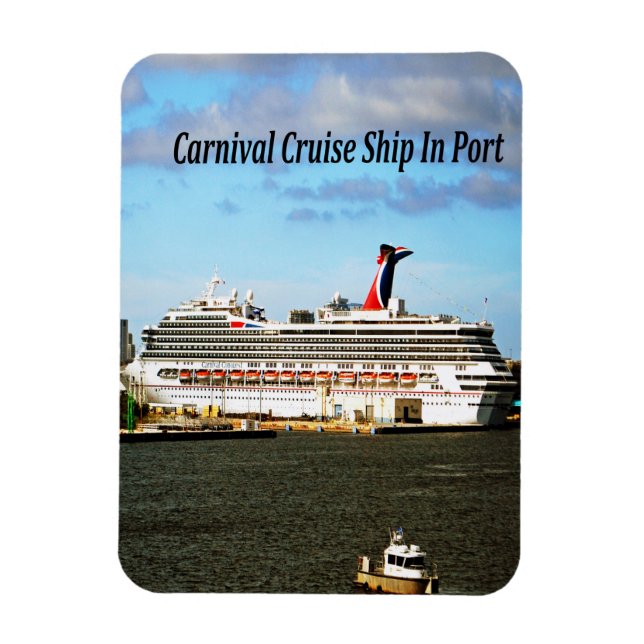 Flexible magnet with photo of cruise ship (Vertical)