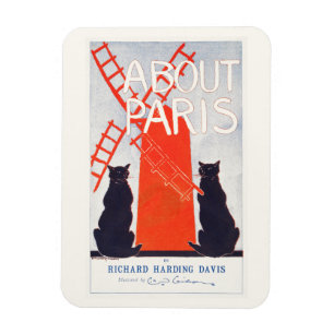 FLEXIBLE PHOTO MAGNET : ABOUT PARIS VINTAGE POSTER