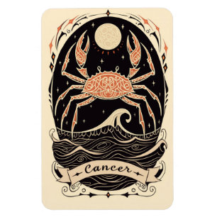 Flexible Photo Magnet Cancer Celestial Zodiac Art