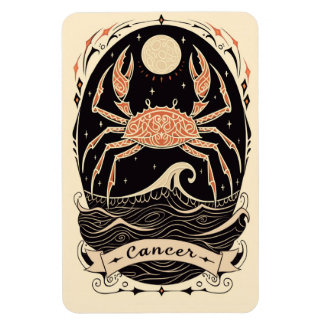 Flexible Photo Magnet Cancer Celestial Zodiac Art