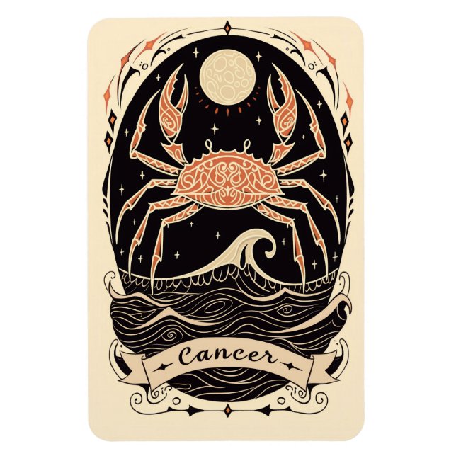 Flexible Photo Magnet Cancer Celestial Zodiac Art (Vertical)