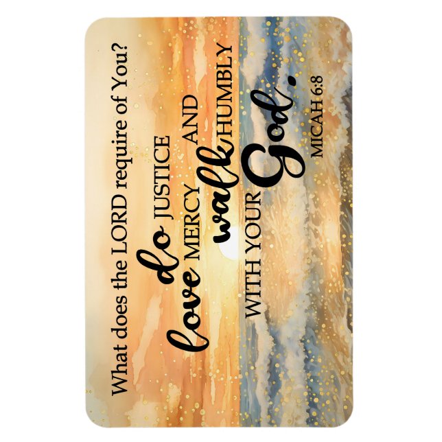 Flexible Photo Magnet-Micah 6:8 Magnet (Vertical)