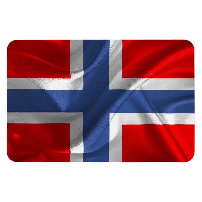 Flexible Photo Magnet #Norwegian Flag (Horizontal)