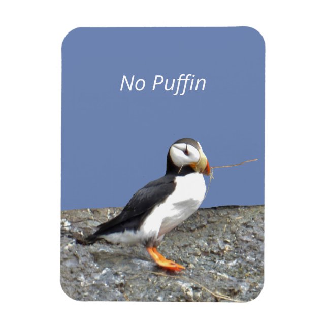 Flexible Photo Magnet w/ puffin (Vertical)