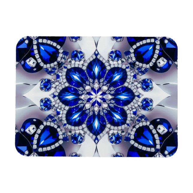 Flexible photo magnet with Blue White Colours (Horizontal)
