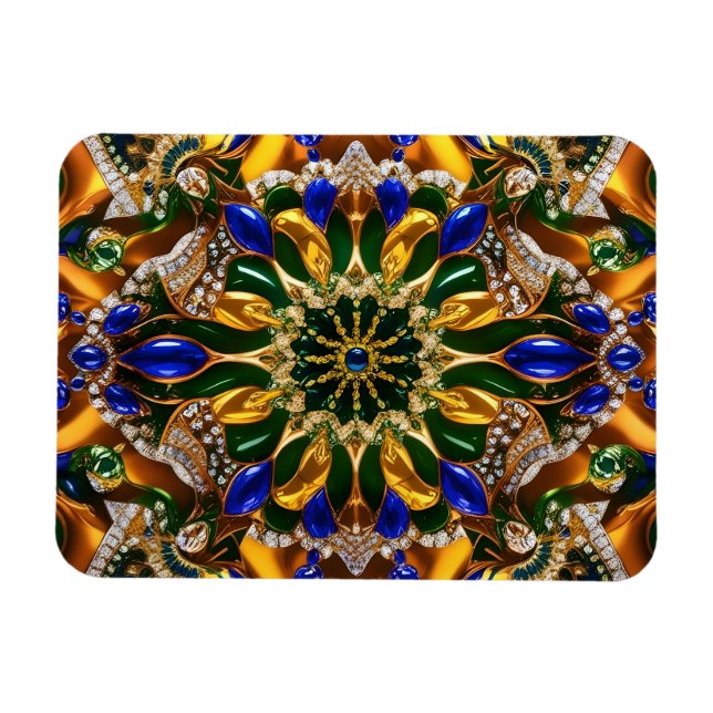 Flexible photo magnet with Brazil Colours (Horizontal)