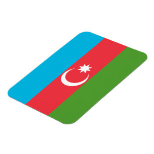 Flexible photo magnet with flag of Azerbaijan