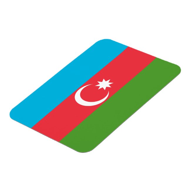 Flexible photo magnet with flag of Azerbaijan (Left Side)