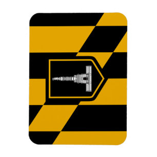 Flexible photo magnet with flag of Baltimore