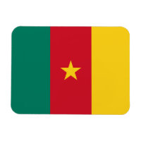 Flexible photo magnet with flag of Cameroon