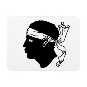 Flexible photo magnet with flag of Corsica