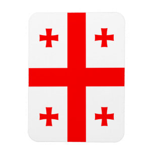 Flexible photo magnet with flag of Georgia