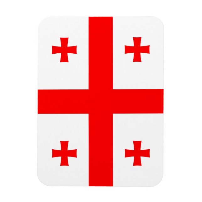 Flexible photo magnet with flag of Georgia (Vertical)