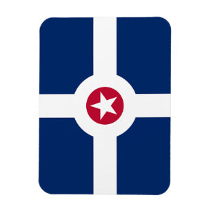 Flexible photo magnet with flag of Indianapolis