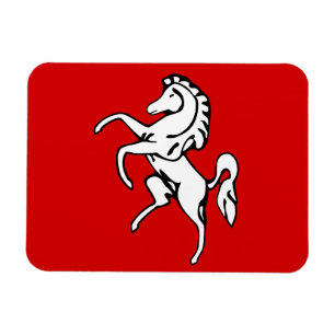 Flexible photo magnet with flag of Kent County