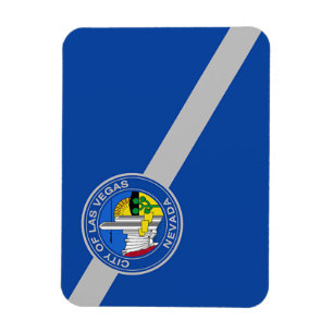 Flexible photo magnet with flag of Las Vegas
