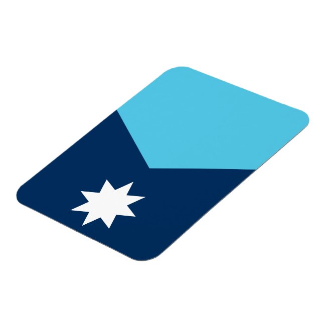 Flexible photo magnet with flag of Minnesota, USA (Left Side)