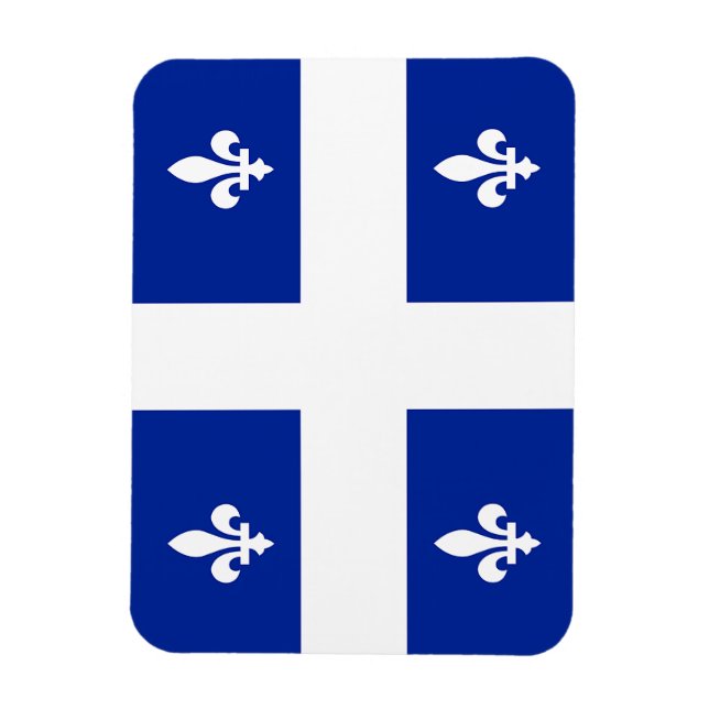 Flexible photo magnet with flag of Quebec (Vertical)