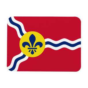 Flexible photo magnet with flag of St. Louis