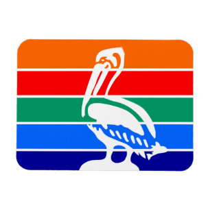 Flexible photo magnet with flag of St. Petersburg