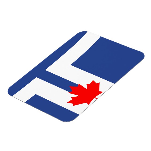 Flexible photo magnet with flag of Toronto, Canada (Left Side)