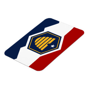 Flexible photo magnet with flag of Utah, USA
