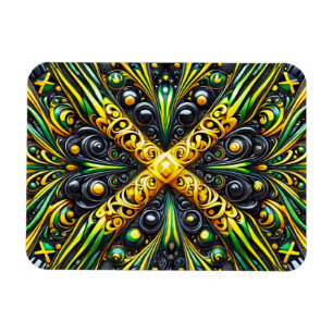 Flexible photo magnet with Jamaican Colours